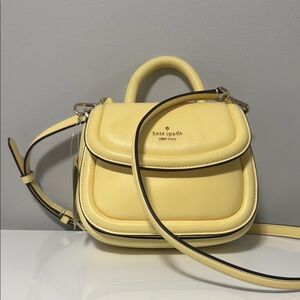 Kate Spade Yellow Mini Bag with Top Handle and Crossbody Strap